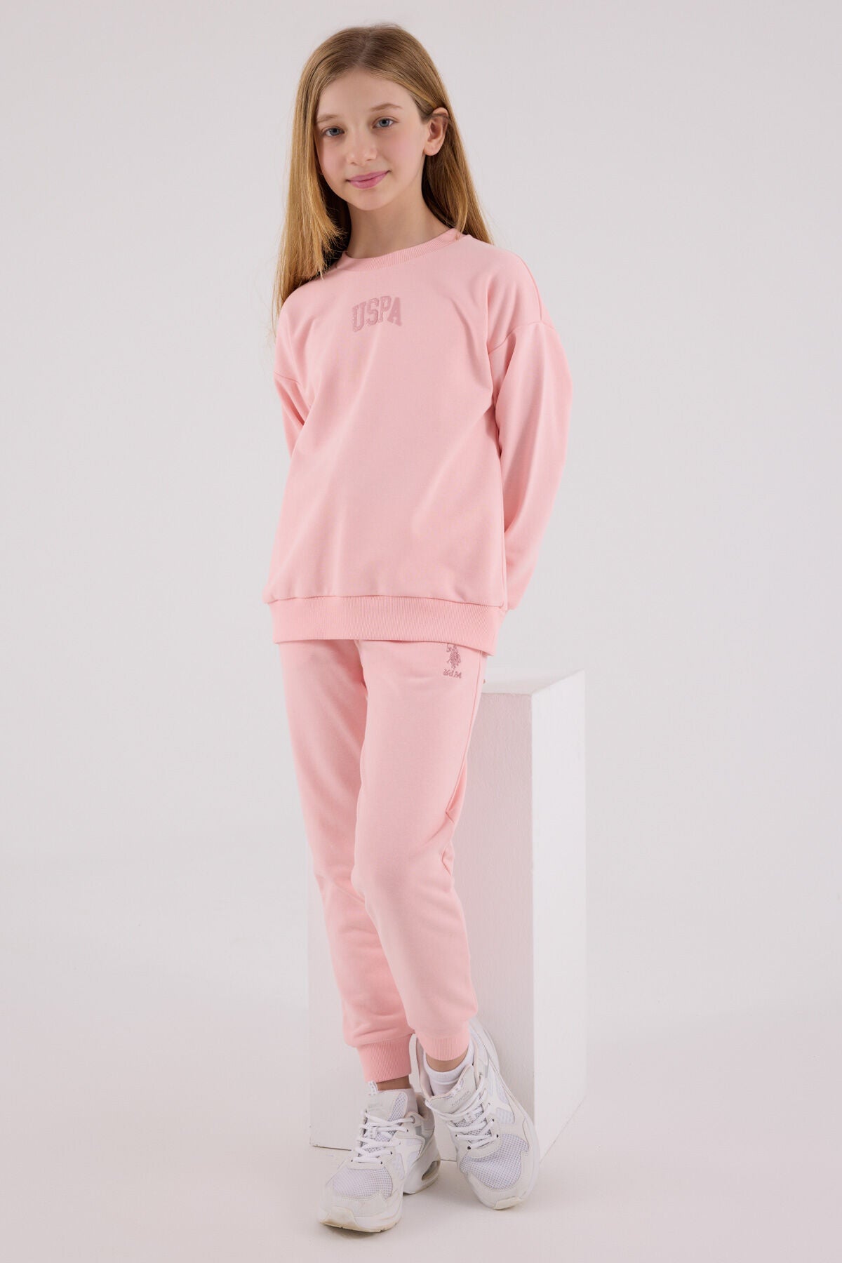 U.S. Polo Assn. Kız Çocuk Kışlık Regular Fit Pembe Eşofman Takımı US2320-C-V2 Ürün ikincil görseli