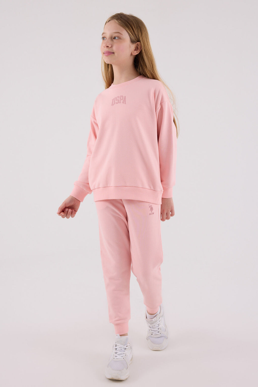 U.S. Polo Assn. Kız Çocuk Kışlık Regular Fit Pembe Eşofman Takımı US2320-C-V2