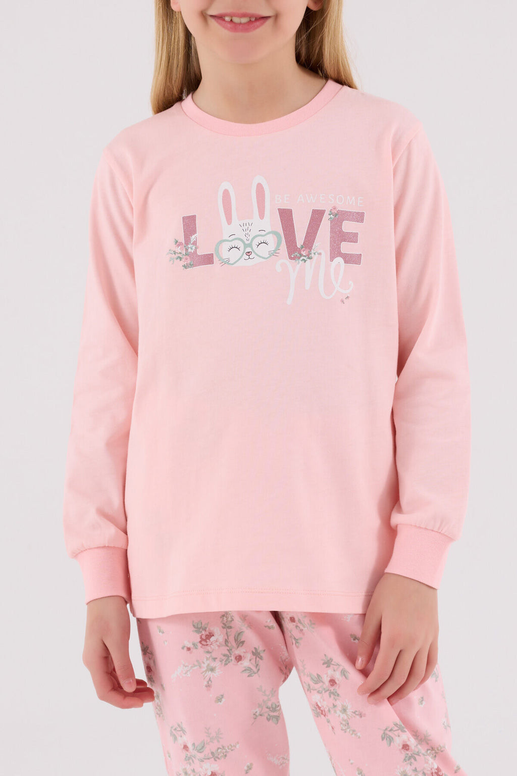 Rolypoly Kız Çocuk Pembe Pijama Takımı
