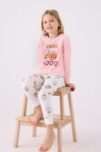 Rolypoly Kız Çocuk Kışlık Regular Fit Pembe Pijama Takımı RP3467-C-V1