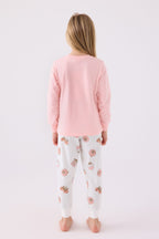 Rolypoly Kız Çocuk Kışlık Regular Fit Pembe Pijama Takımı RP3467-C-V1