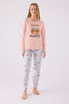 Rolypoly Kadın Kışlık Regular Fit Turuncu Pijama Takımı RP3467-S-V2