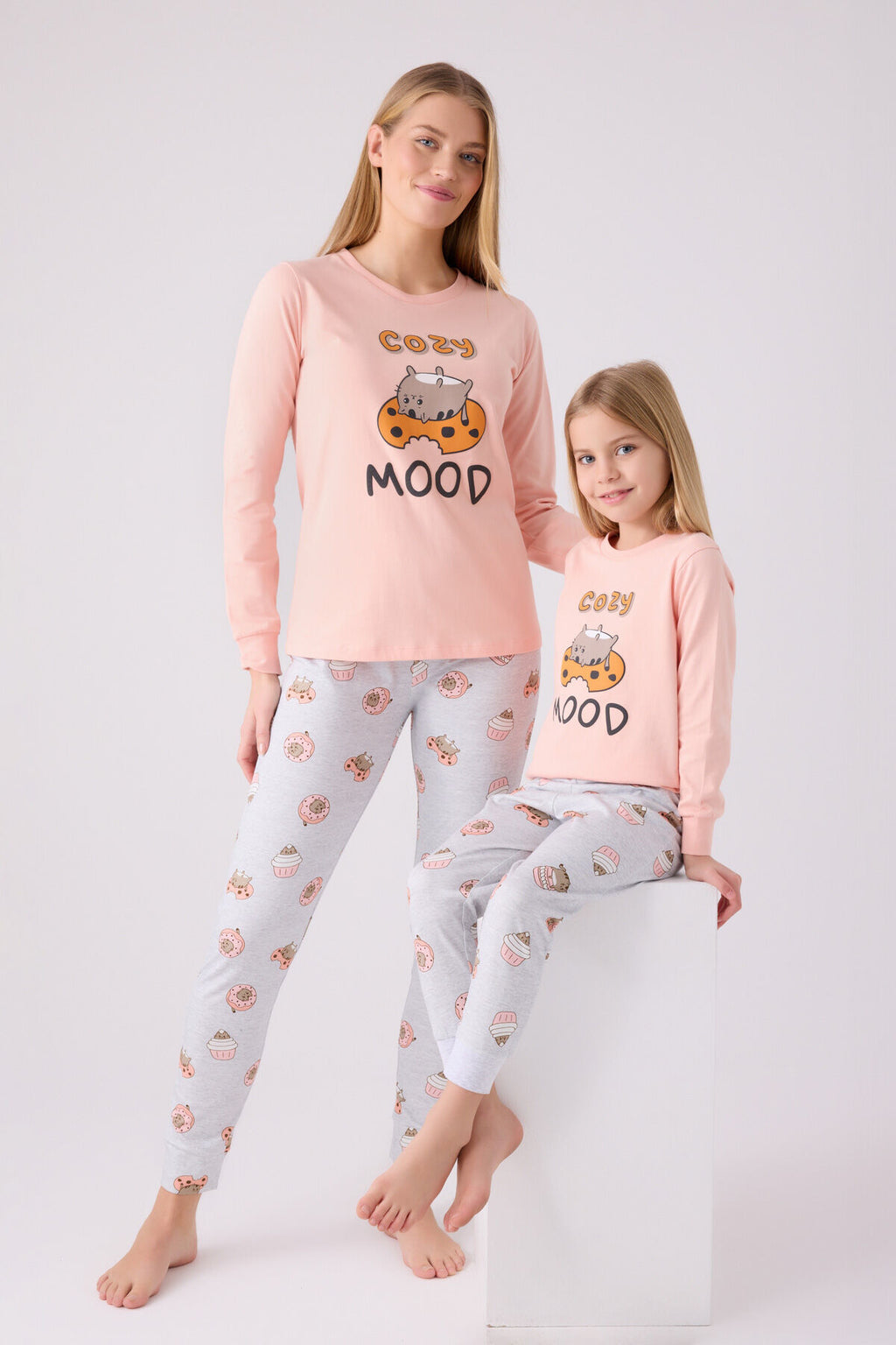 Rolypoly Kadın Kışlık Regular Fit Turuncu Pijama Takımı RP3467-S-V2