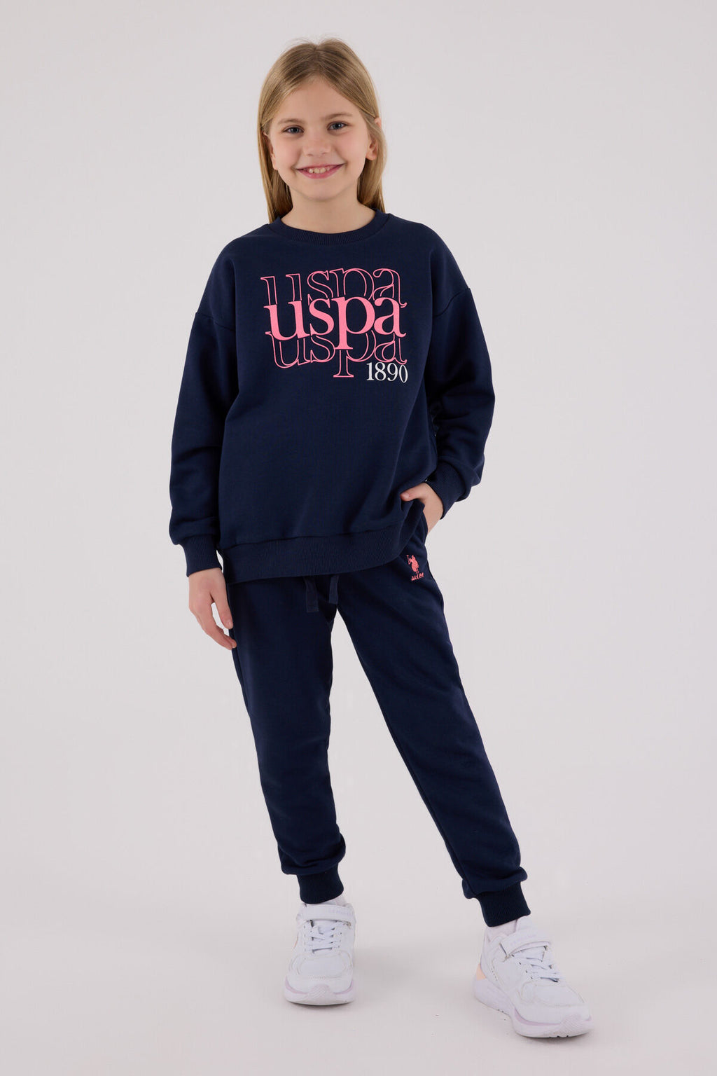 U.S. Polo Assn. Kız Çocuk Kışlık Regular Fit Lacivert Eşofman Takımı US2309-C-V1