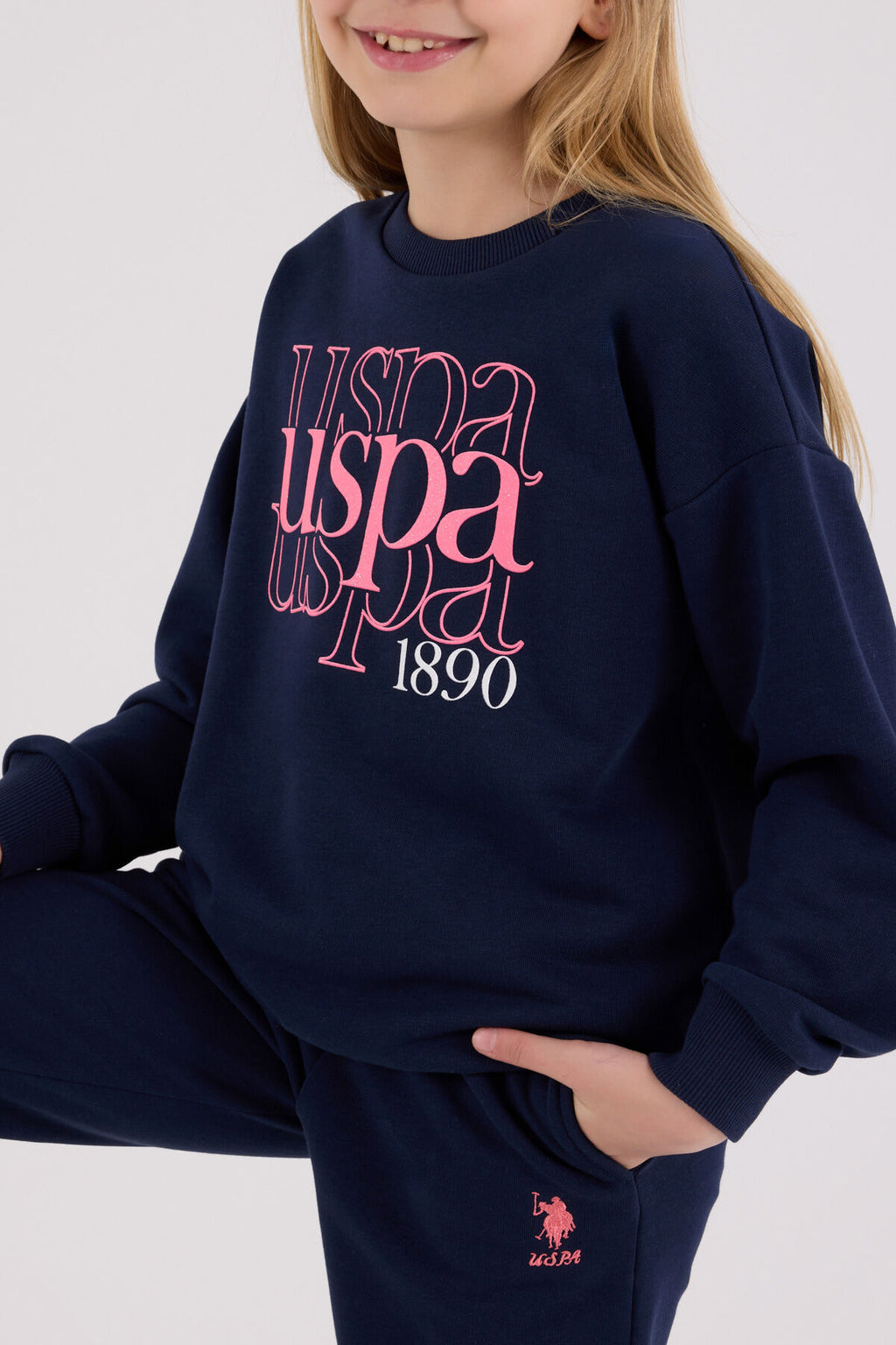 U.S. Polo Assn. Kız Çocuk Kışlık Regular Fit Lacivert Eşofman Takımı US2309-C-V1