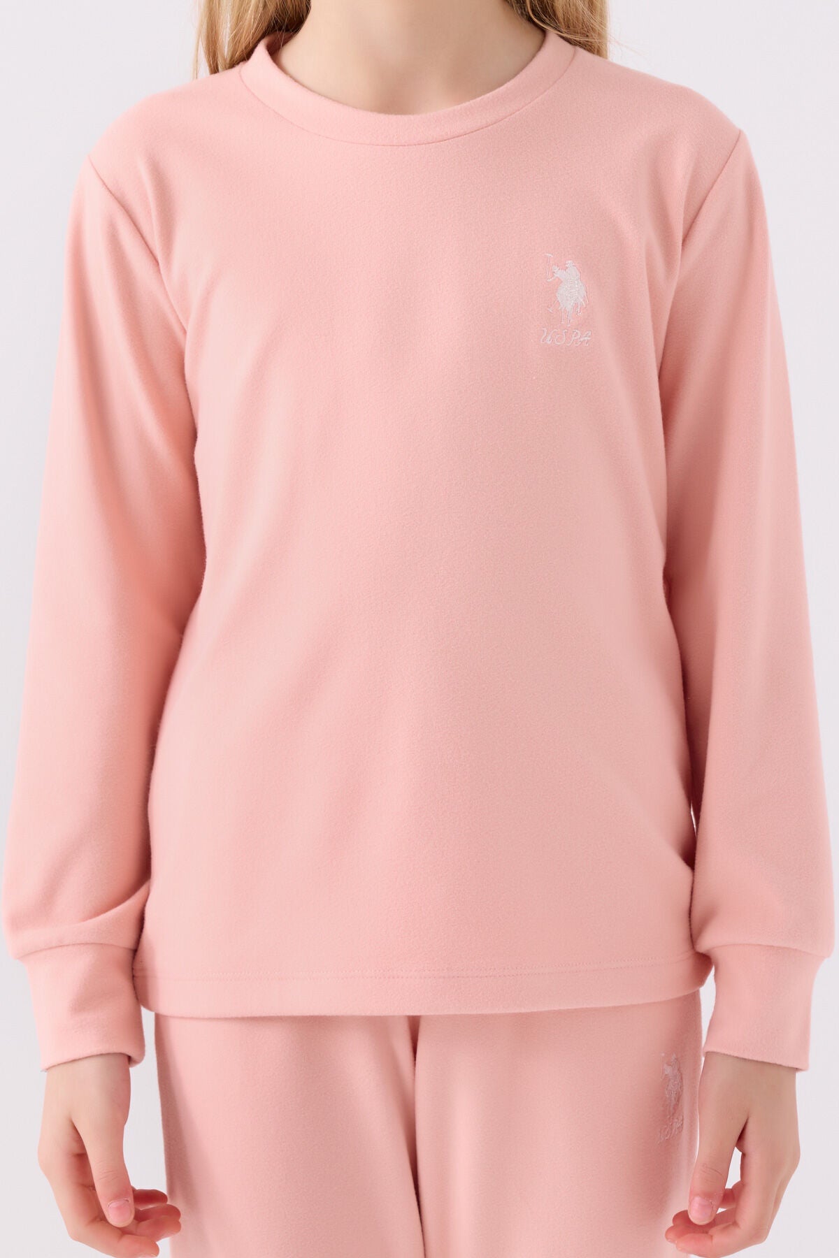 Kız Çocuk Pembe Uzun Kol Pijama Takım