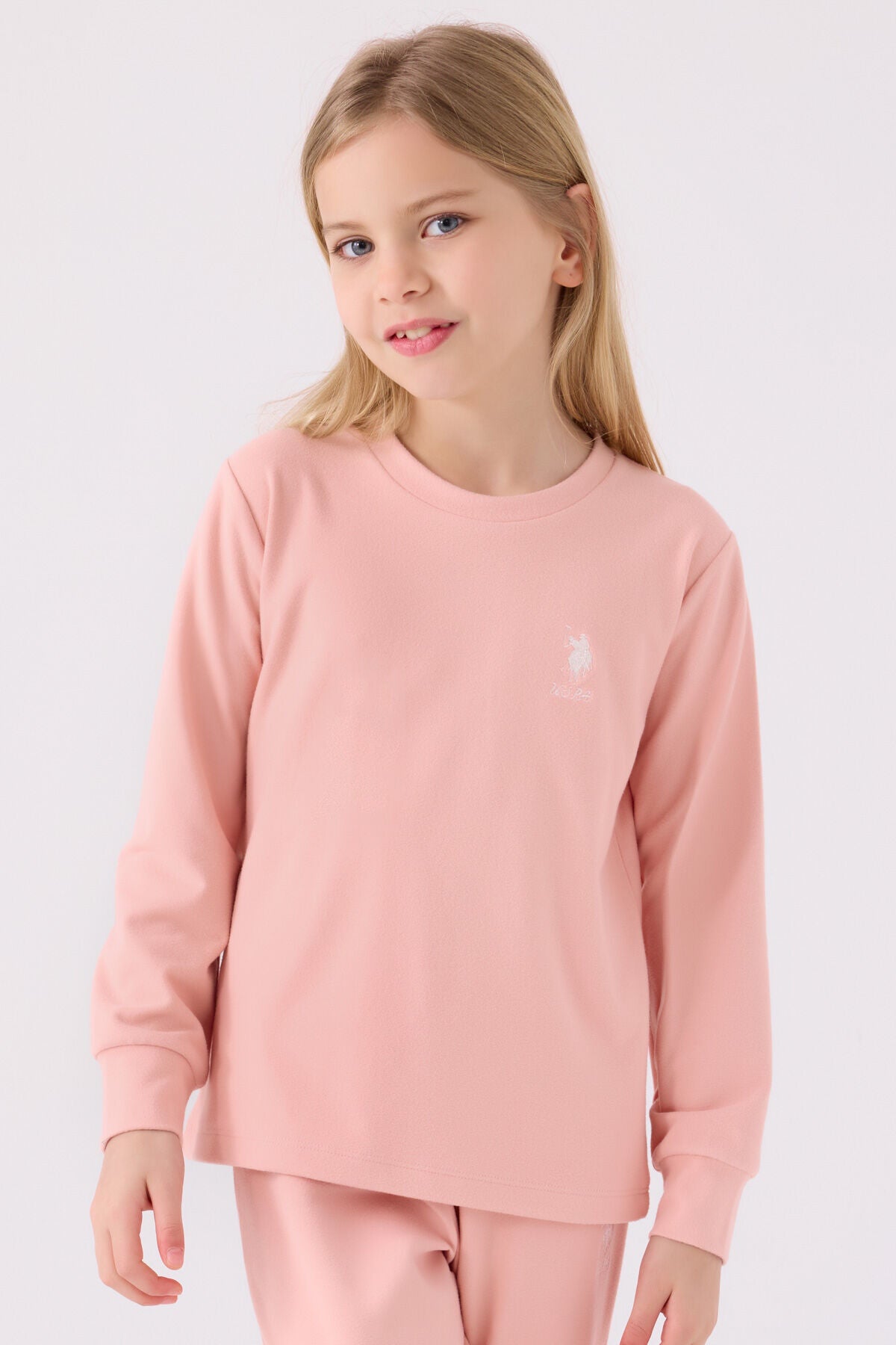 Kız Çocuk Pembe Uzun Kol Pijama Takım