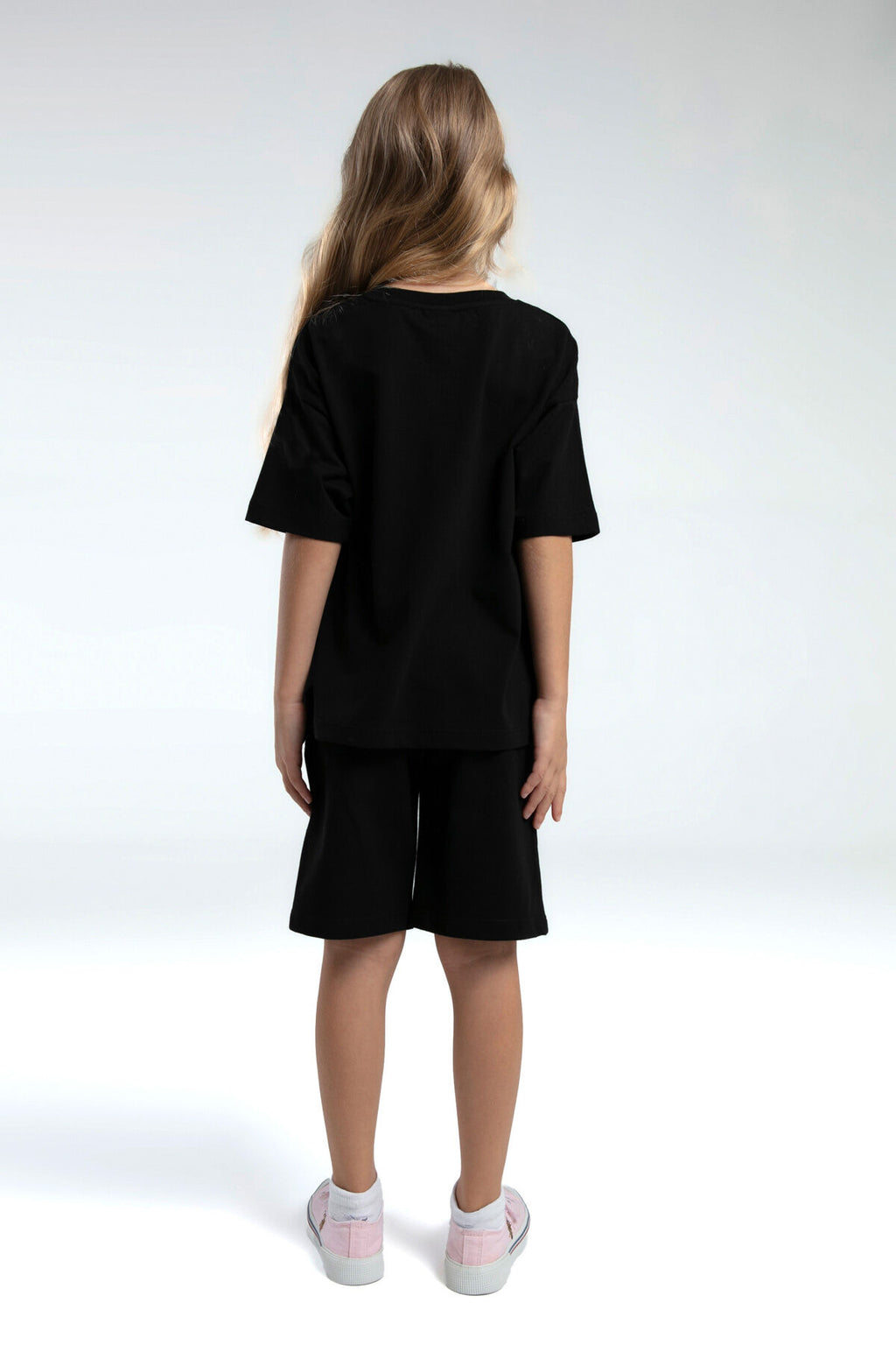 U.S. Polo Assn. Kız Çocuk Siyah Bermuda Takım