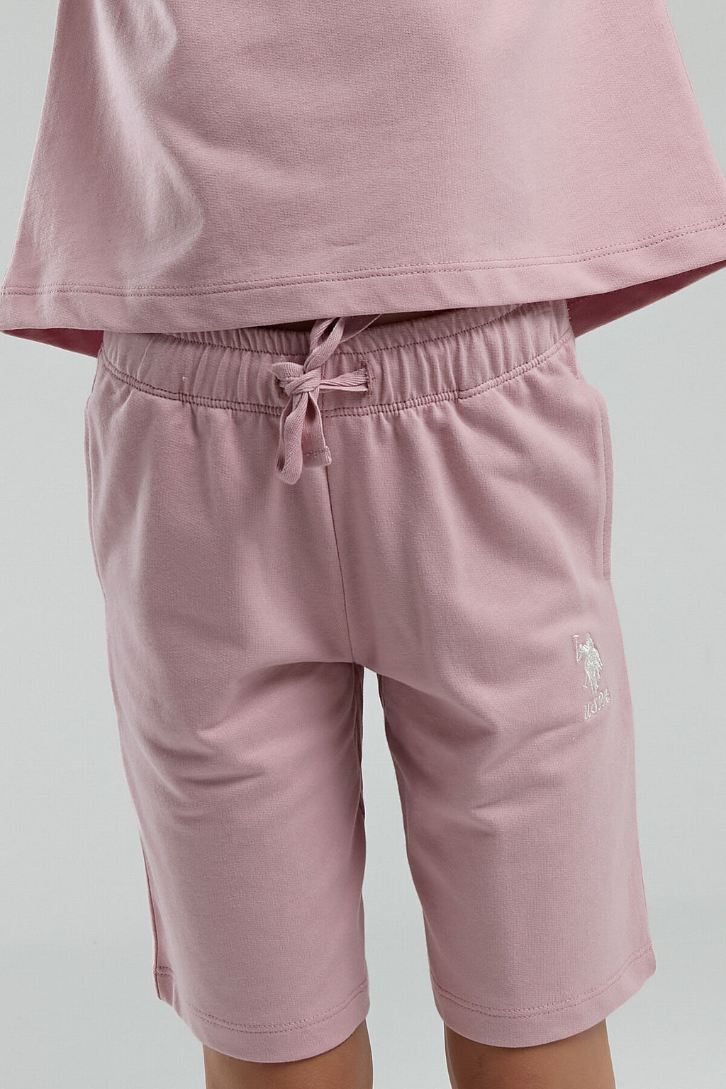 Kız Çocuk Pembe Bermuda Takım