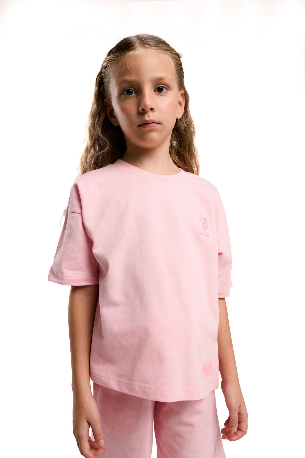 Kız Çocuk Pembe Bermuda Takım