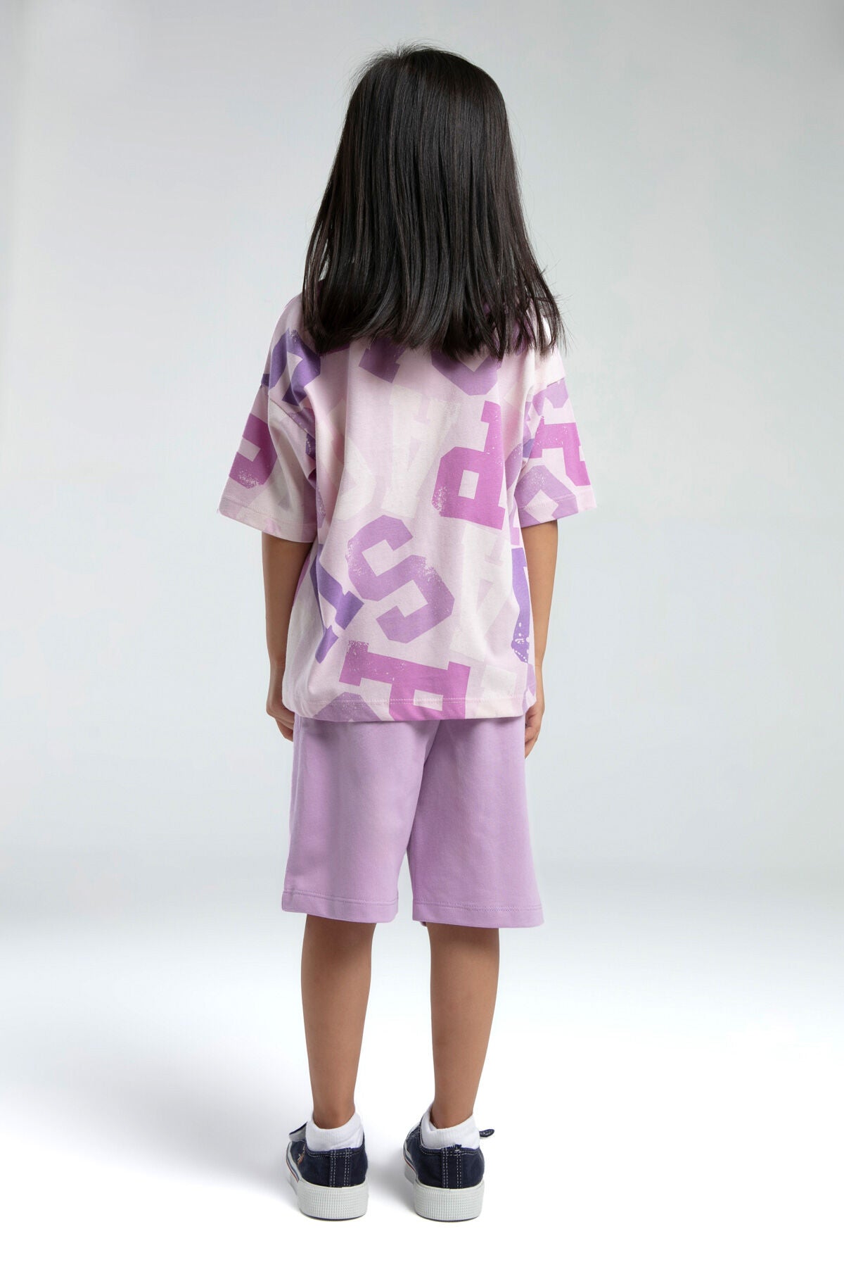 U.S. Polo Assn. Kız Çocuk Pembe Bermuda Takım