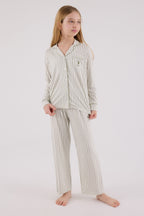 U.S. Polo Assn. Kız Çocuk Kışlık Regular Fit Yeşil Pijama Takımı US2326-C-V2