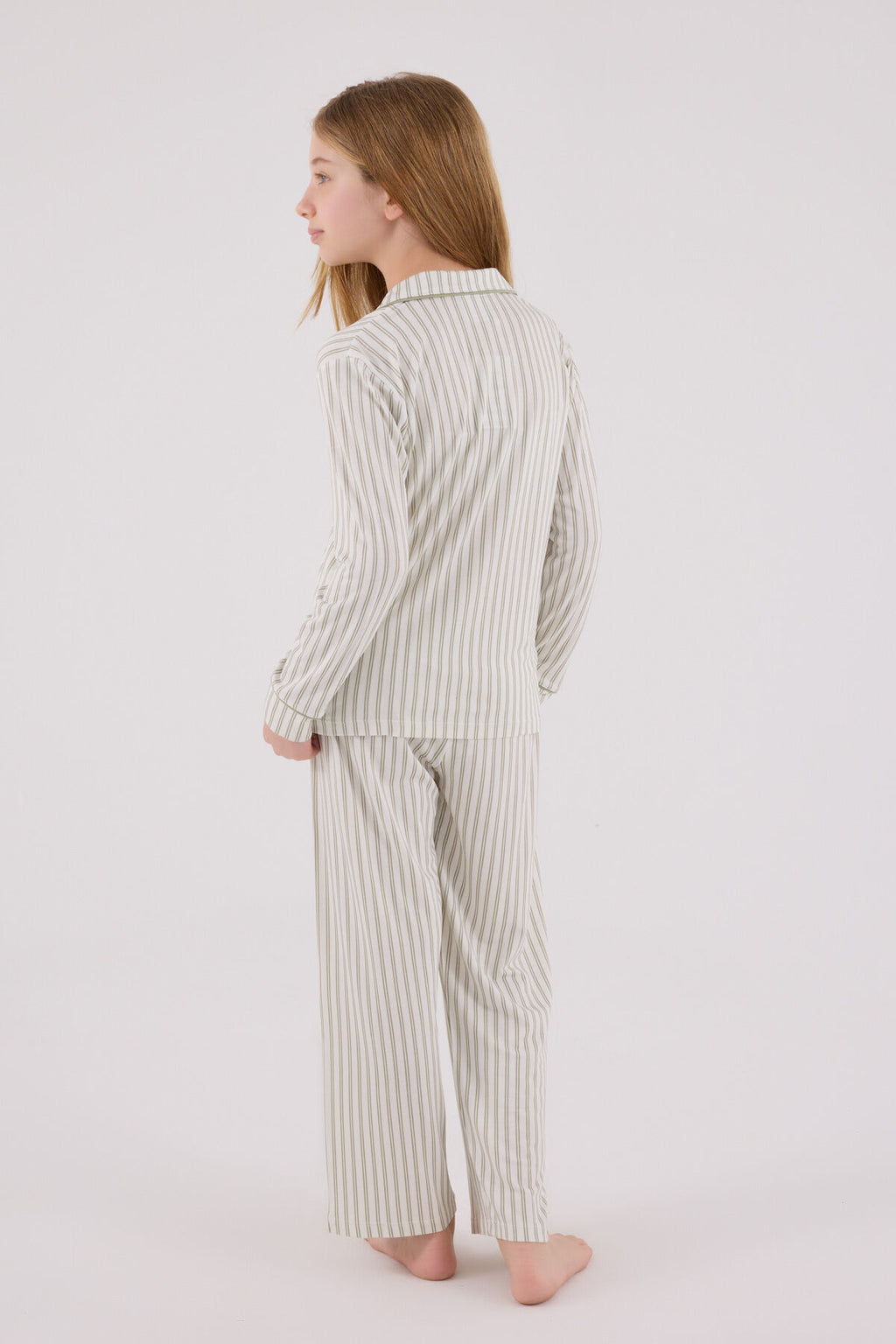 U.S. Polo Assn. Kız Çocuk Kışlık Regular Fit Yeşil Pijama Takımı US2326-C-V2