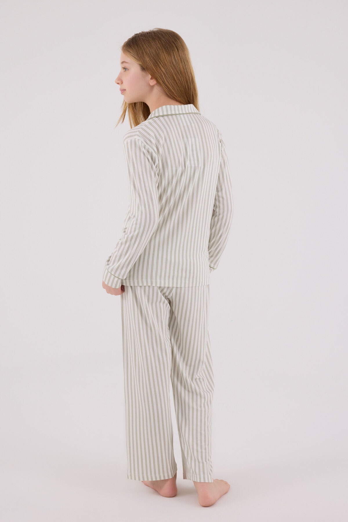 U.S. Polo Assn. Kız Çocuk Kışlık Regular Fit Yeşil Pijama Takımı US2326-C-V2
