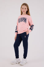 U.S. Polo Assn. Kız Çocuk Kışlık Regular Fit Pembe Eşofman Takımı US2321-C-V2