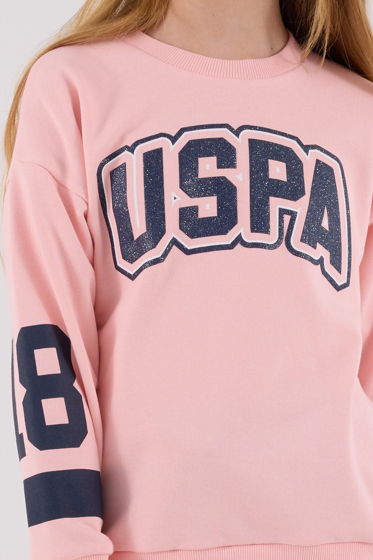 U.S. Polo Assn. Kız Çocuk Kışlık Regular Fit Pembe Eşofman Takımı US2321-C-V2