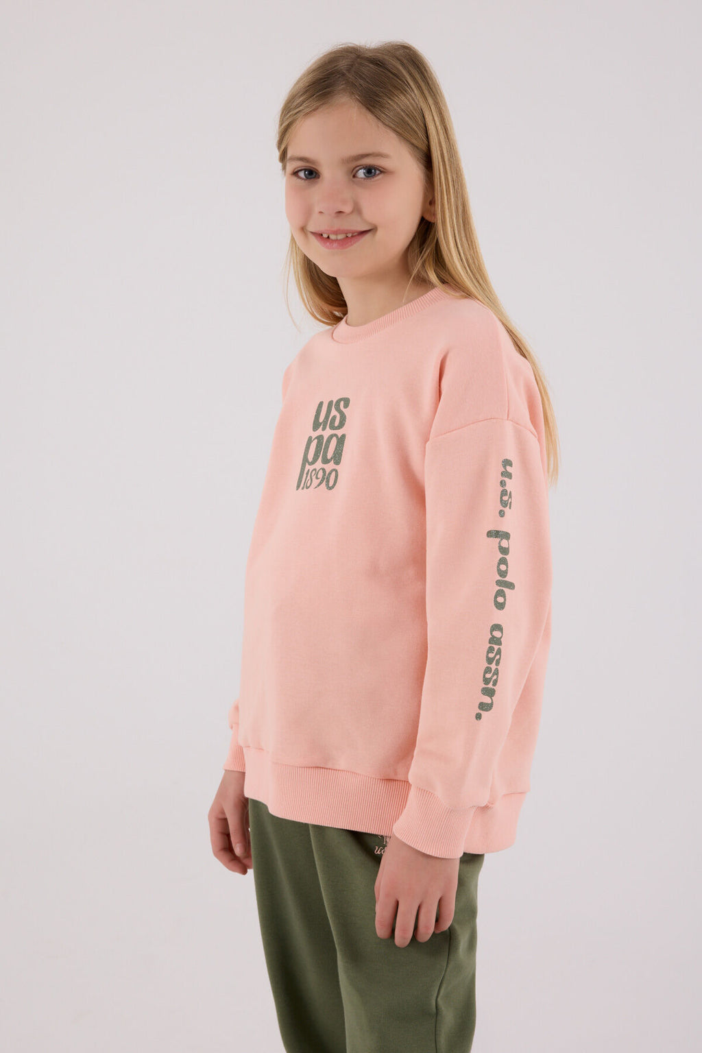U.S. Polo Assn. Kız Çocuk Kışlık Regular Fit Turuncu Eşofman Takımı US2308-C-V2