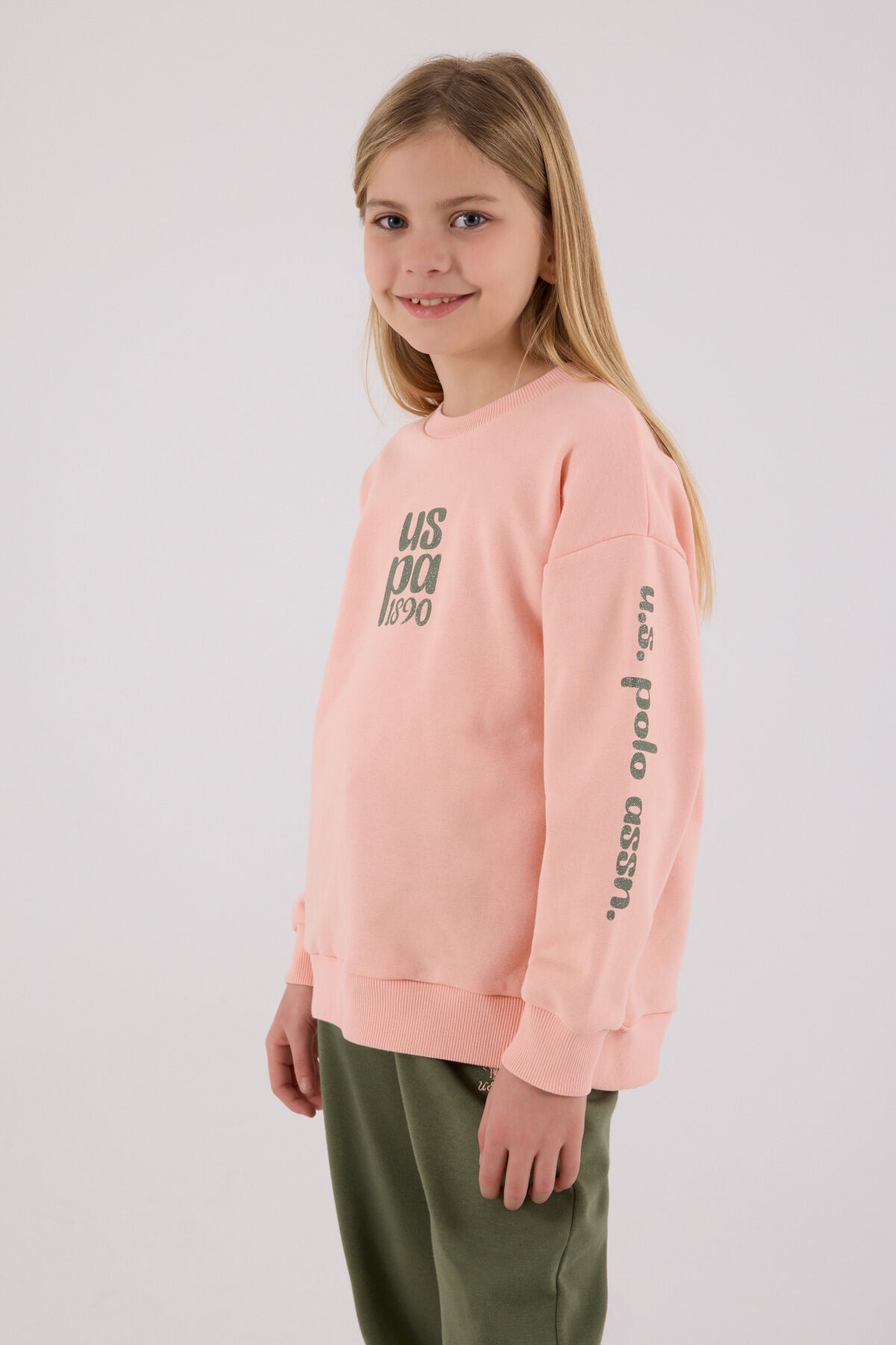 U.S. Polo Assn. Kız Çocuk Kışlık Regular Fit Turuncu Eşofman Takımı US2308-C-V2