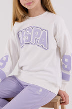 U.S. Polo Assn. Kız Çocuk Kışlık Regular Fit Beyaz Eşofman Takımı US2321-C-V1