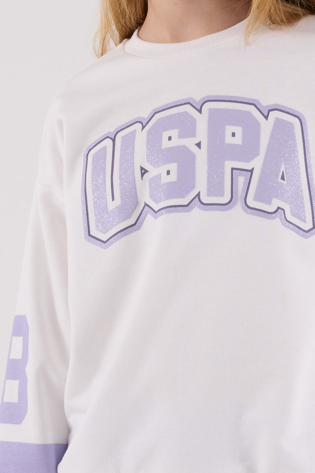 U.S. Polo Assn. Kız Çocuk Kışlık Regular Fit Beyaz Eşofman Takımı US2321-C-V1