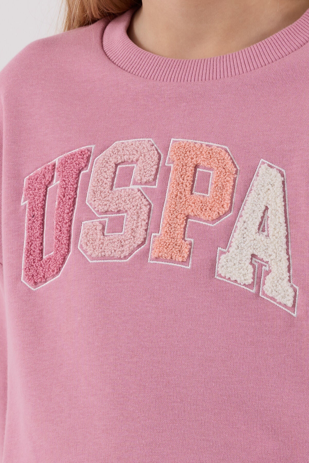 U.S. Polo Assn. Kız Çocuk Kışlık Regular Fit Pembe Eşofman Takımı US2306-C-V1