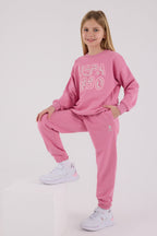 U.S. Polo Assn. Kız Çocuk Kışlık Regular Fit Pembe Eşofman Takımı US2311-C-V1