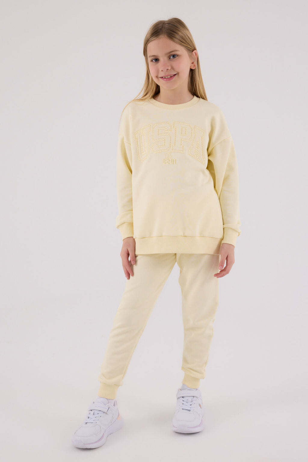 U.S. Polo Assn. Kız Çocuk Kışlık Regular Fit Sarı Eşofman Takımı US2305-C-V4
