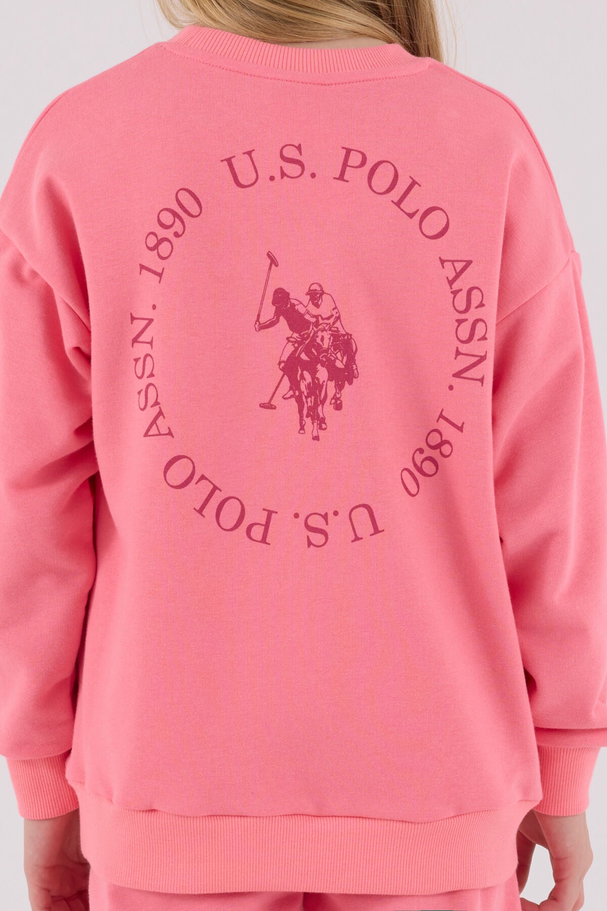 U.S. Polo Assn. Kız Çocuk Kışlık Regular Fit Pembe Eşofman Takımı US2310-C-V1