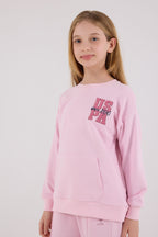 U.S. Polo Assn. Kız Çocuk Kışlık Regular Fit Pembe Eşofman Takımı US2307-C-V1