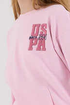 U.S. Polo Assn. Kız Çocuk Kışlık Regular Fit Pembe Eşofman Takımı US2307-C-V1