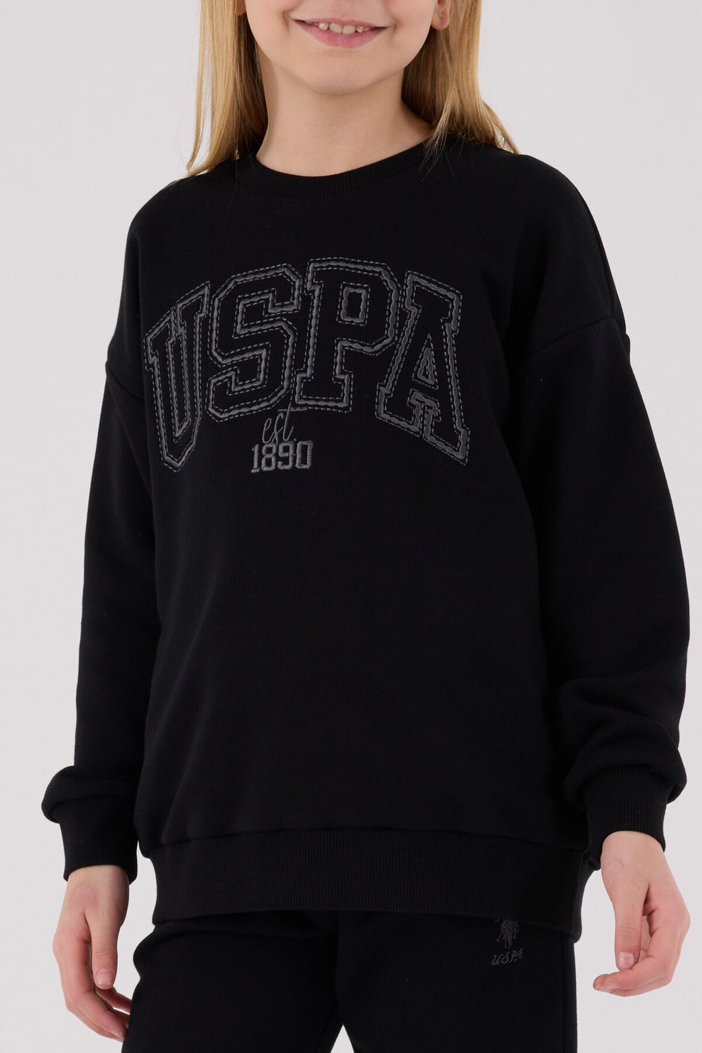 U.S. Polo Assn. Kız Çocuk Kışlık Regular Fit Siyah Eşofman Takımı US2305-C-V3