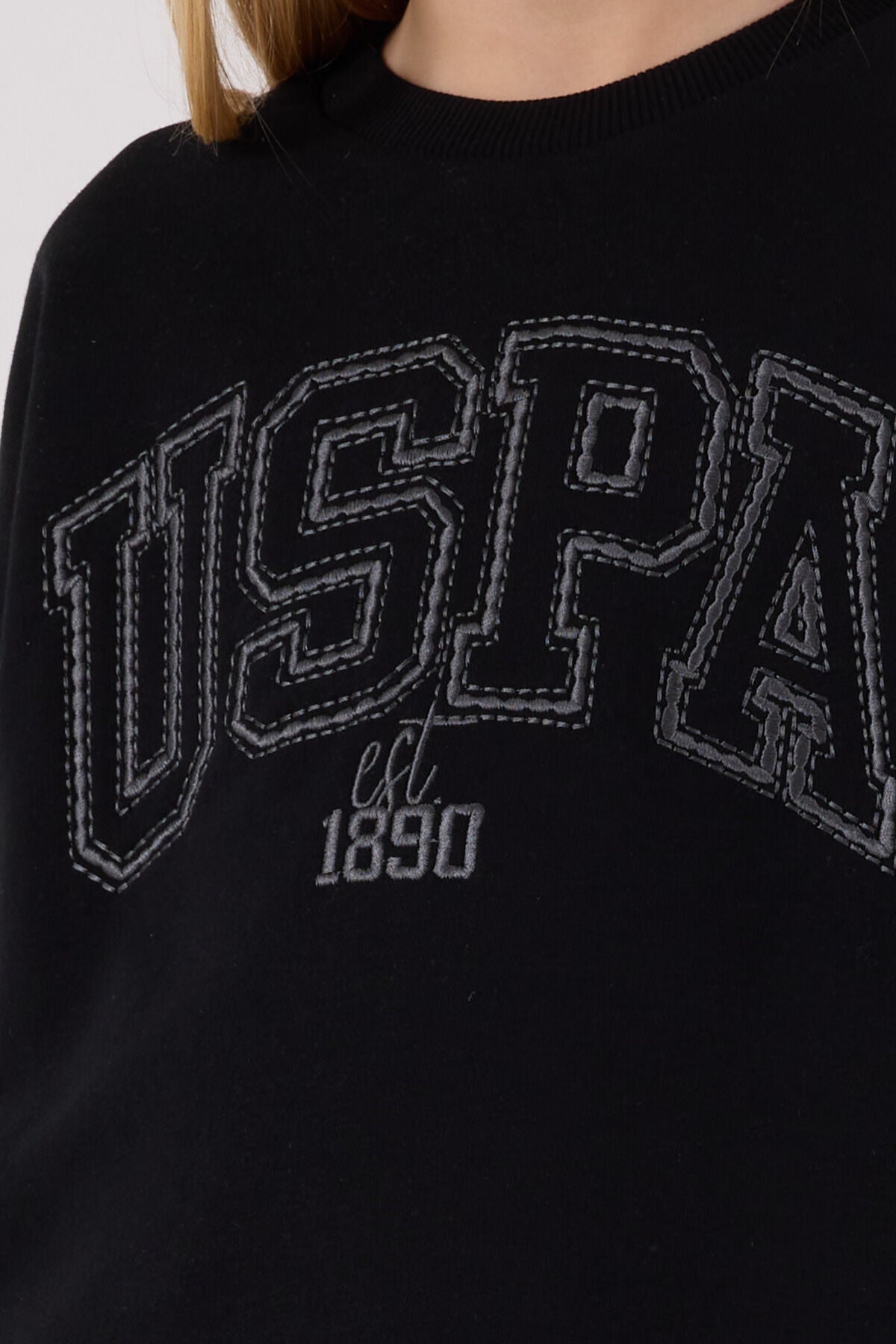 U.S. Polo Assn. Kız Çocuk Kışlık Regular Fit Siyah Eşofman Takımı US2305-C-V3
