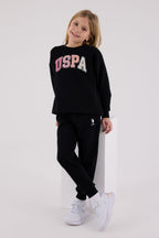 U.S. Polo Assn. Kız Çocuk Kışlık Regular Fit Siyah Eşofman Takımı US2306-C-V2