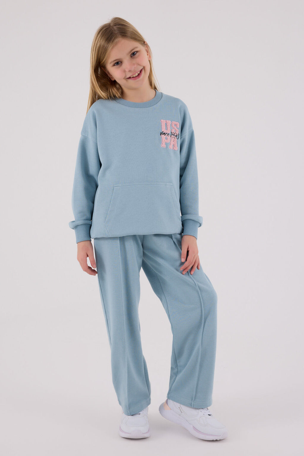 U.S. Polo Assn. Kız Çocuk Kışlık Regular Fit Yeşil Eşofman Takımı US2307-C-V2
