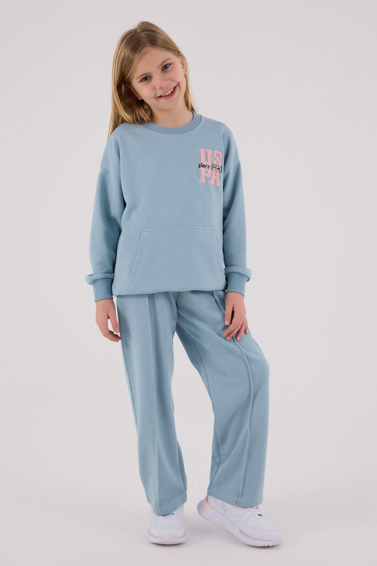 U.S. Polo Assn. Kız Çocuk Kışlık Regular Fit Yeşil Eşofman Takımı US2307-C-V2