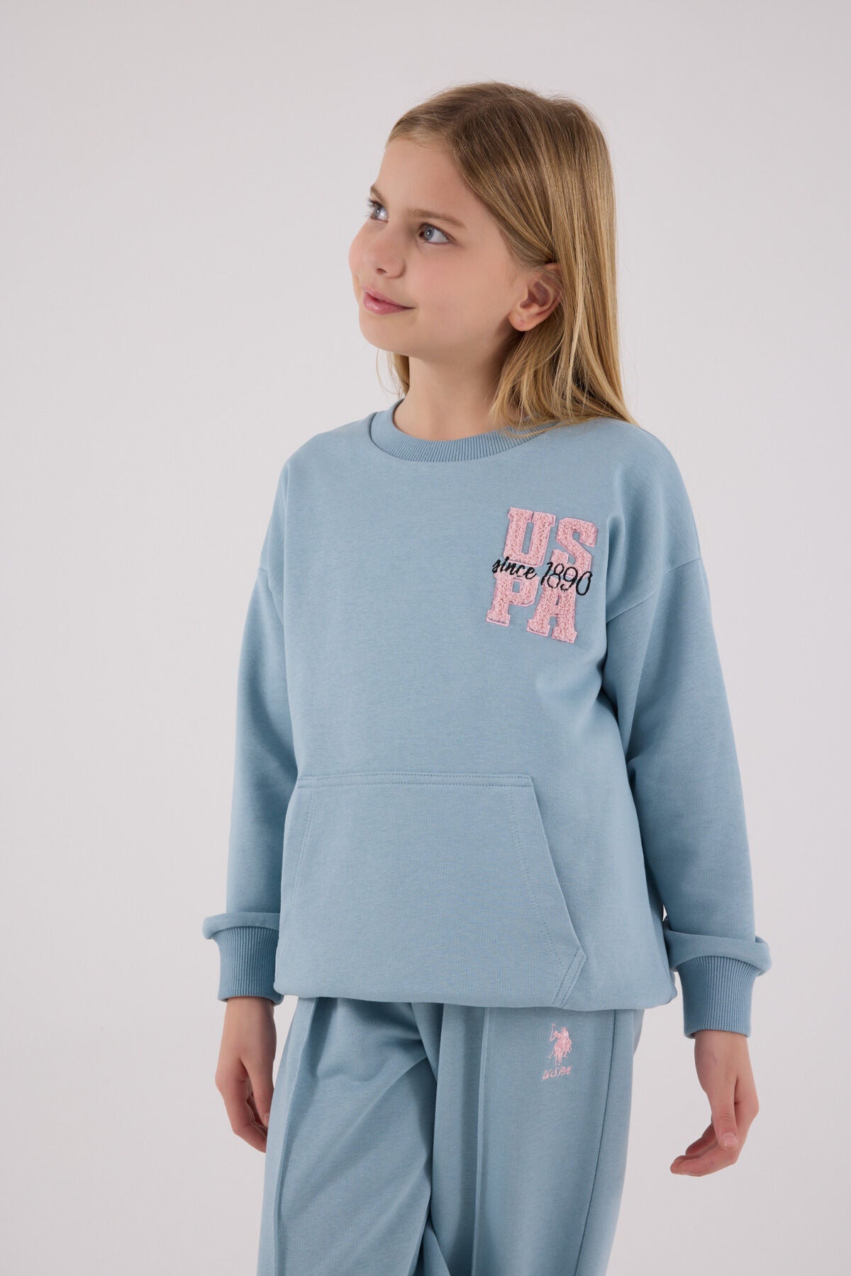 U.S. Polo Assn. Kız Çocuk Kışlık Regular Fit Yeşil Eşofman Takımı US2307-C-V2