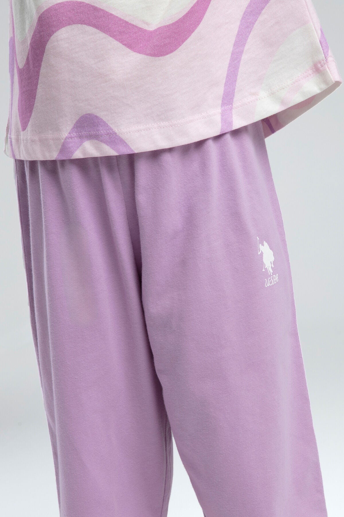 U.S. Polo Assn. Kız Çocuk Pembe Kapri Takım