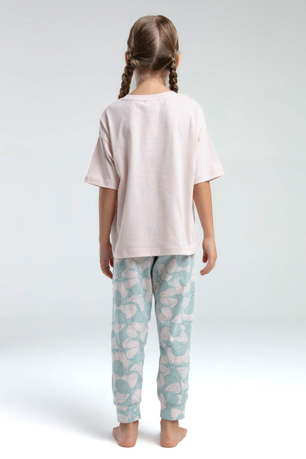 U.S. Polo Assn. Kız Çocuk Pembe Kısa Kol Pijama Takım