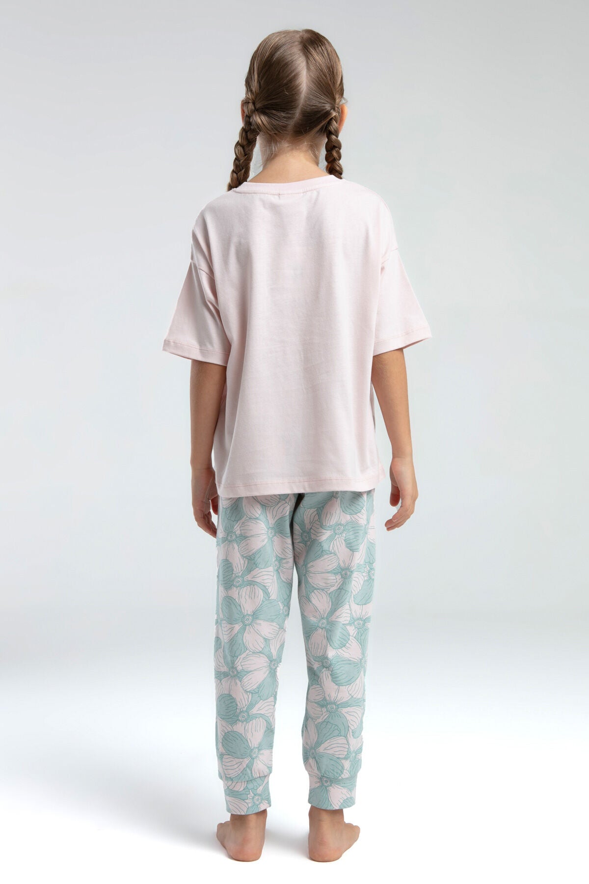 U.S. Polo Assn. Kız Çocuk Pembe Kısa Kol Pijama Takım