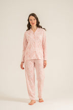 Pierre Cardin Kadın Flowers Pembe Gömlek Pijama Takımı PC9271-S-V2