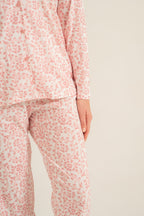 Pierre Cardin Kadın Flowers Pembe Gömlek Pijama Takımı PC9271-S-V2