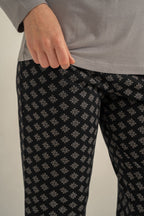 Pierre Cardin Kadın Gri Uzun Kol Pijama Takım PC9289-S-V2