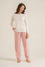 Pierre Cardin Kadın Have A Super Day Beyaz Uzun Kol Pijama Takım PC9294-S-V2