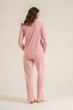 Pierre Cardin Kadın Have A Super Day Pembe Uzun Kol Pijama Takım PC9294-S-V1