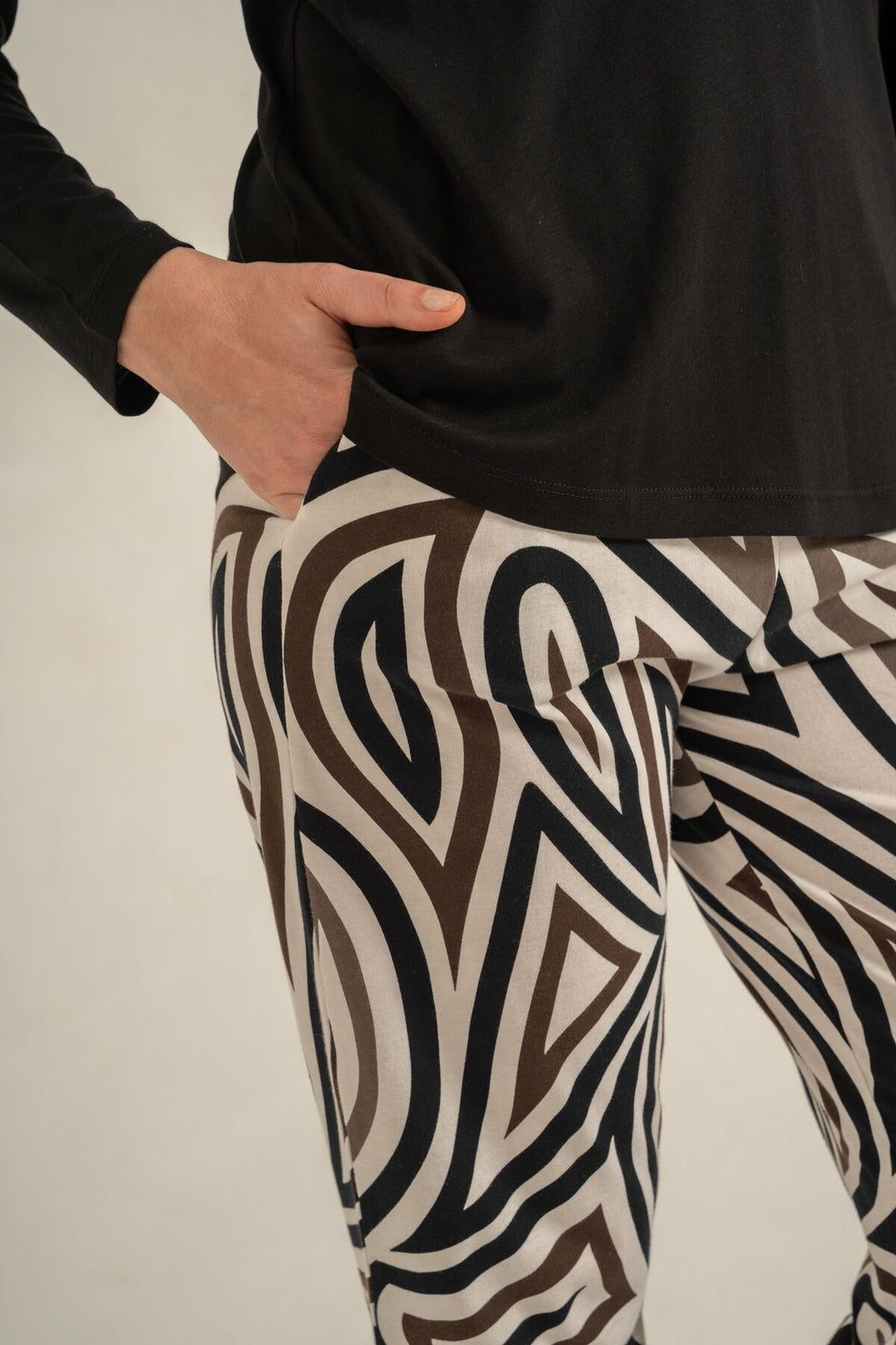 Pierre Cardin Kadın Inspire Others Everyday Siyah Uzun Kol Pijama Takım PC9280-S-V1