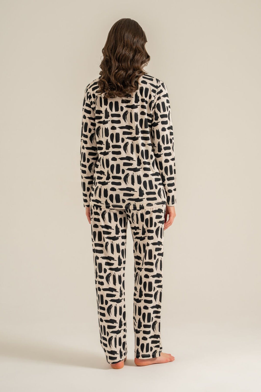 Pierre Cardin Kadın Krem Gömlek Pijama Takımı PC9301-S-V1