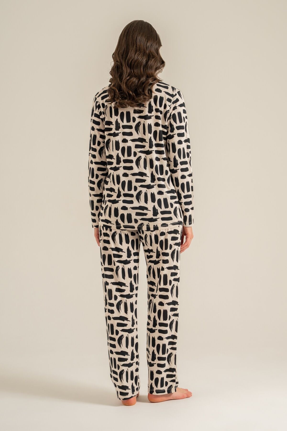 Pierre Cardin Kadın Krem Gömlek Pijama Takımı PC9301-S-V1