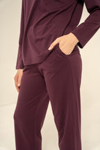 Pierre Cardin Kadın Mor Uzun Kol Pijama Takım PC9304-S-V1