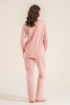 Pierre Cardin Kadın Stripes Pembe Gömlek Pijama Takımı PC9296-S-V1
