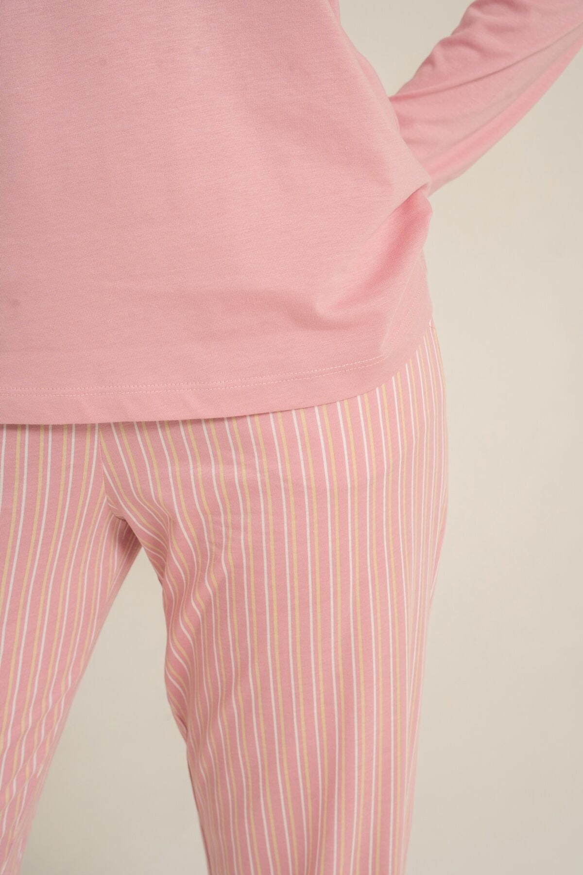 Pierre Cardin Kadın Sweet Sunday Pembe Uzun Kol Pijama Takım PC9295-S-V1